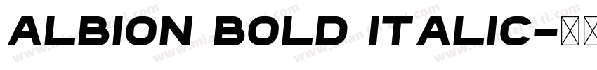 Albion Bold Italic字体转换